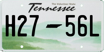 TN license plate H2756L