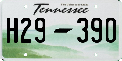TN license plate H2939O