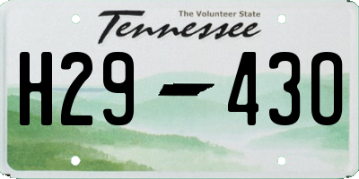 TN license plate H2943O