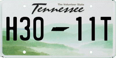 TN license plate H3011T