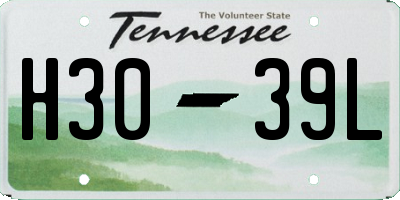TN license plate H3039L