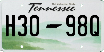 TN license plate H3098Q