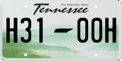 TN license plate H3100H