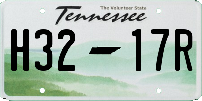 TN license plate H3217R
