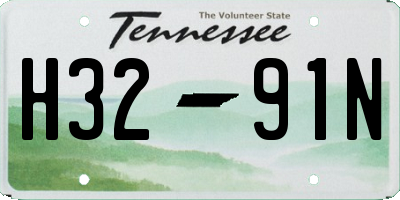 TN license plate H3291N
