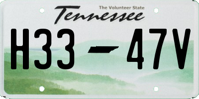 TN license plate H3347V
