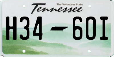 TN license plate H3460I