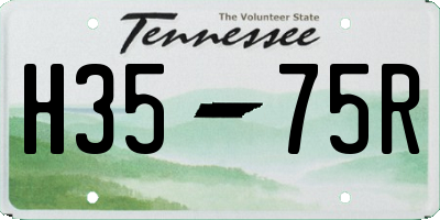 TN license plate H3575R