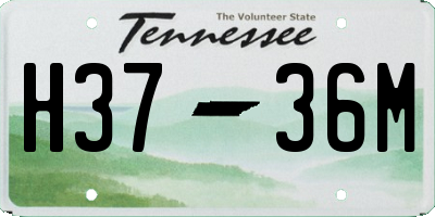 TN license plate H3736M
