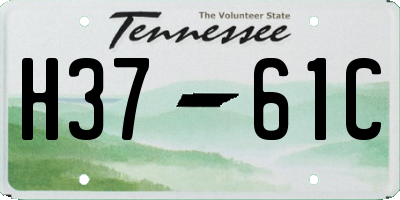 TN license plate H3761C