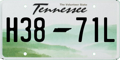 TN license plate H3871L