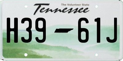 TN license plate H3961J