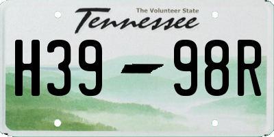 TN license plate H3998R
