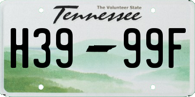 TN license plate H3999F