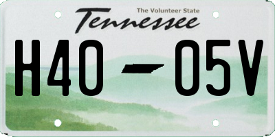 TN license plate H4005V
