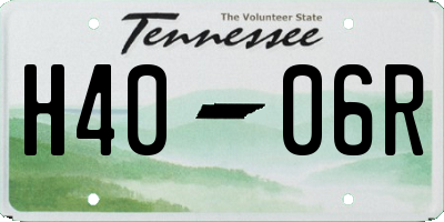 TN license plate H4006R