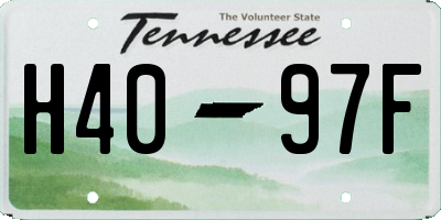TN license plate H4097F
