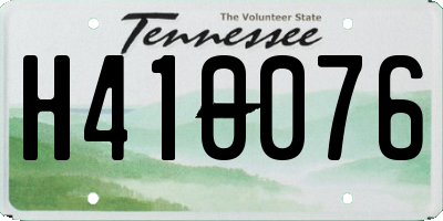 TN license plate H410076