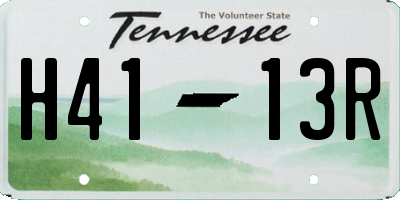 TN license plate H4113R
