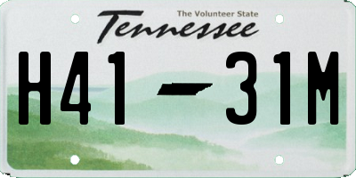 TN license plate H4131M