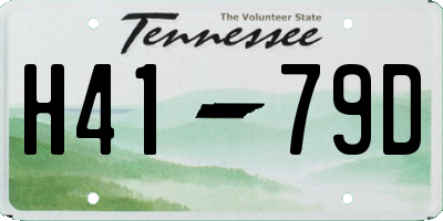 TN license plate H4179D