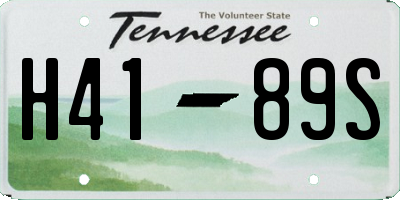 TN license plate H4189S