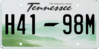 TN license plate H4198M