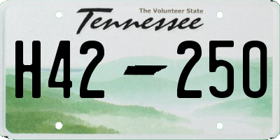TN license plate H4225O