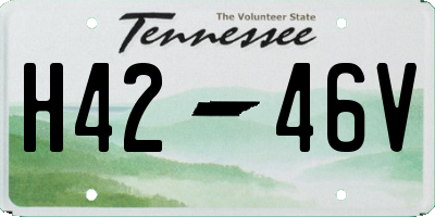 TN license plate H4246V