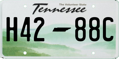 TN license plate H4288C