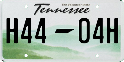TN license plate H4404H
