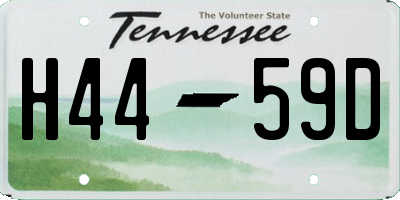 TN license plate H4459D