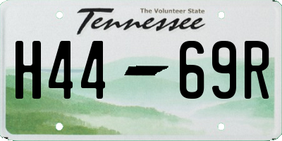 TN license plate H4469R