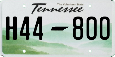 TN license plate H4480O