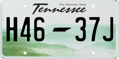 TN license plate H4637J