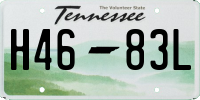 TN license plate H4683L