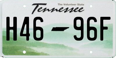 TN license plate H4696F