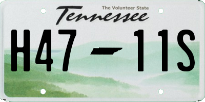 TN license plate H4711S