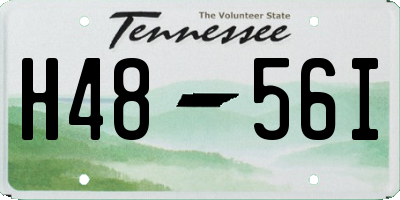 TN license plate H4856I