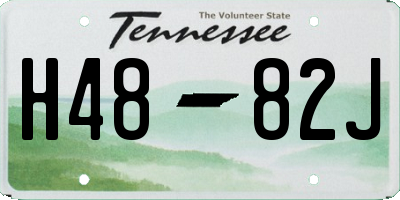 TN license plate H4882J