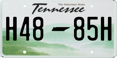 TN license plate H4885H