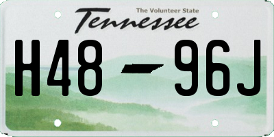 TN license plate H4896J