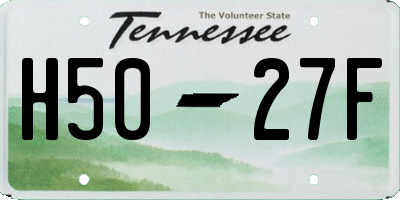 TN license plate H5027F