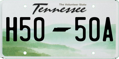 TN license plate H5050A