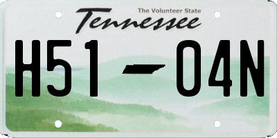 TN license plate H5104N