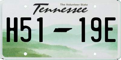 TN license plate H5119E