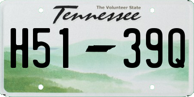 TN license plate H5139Q