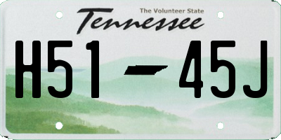 TN license plate H5145J