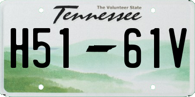 TN license plate H5161V
