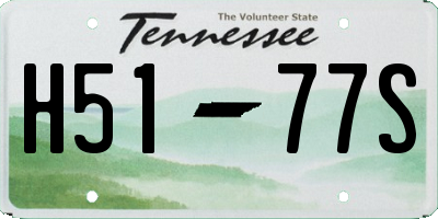 TN license plate H5177S